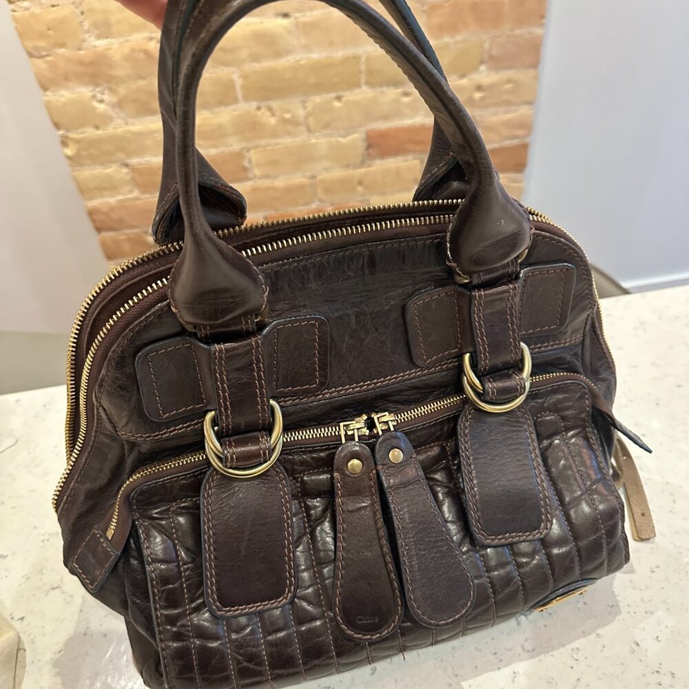 CHLOE Bay vintage tote/handbag (brown) - Picture 5 of 5